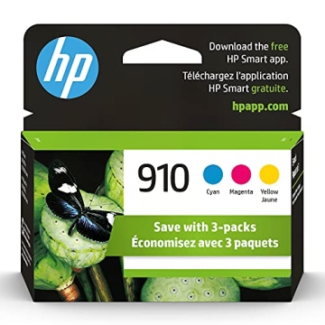 HP 910 Ink Cartridges 3-Pack for OfficeJet Series | Reliable Print Quality