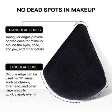 6 Pieces Velour Powder Puff for Flawless Makeup Application