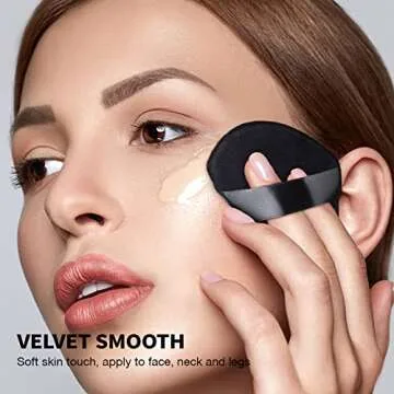 6 Pieces Velour Powder Puff for Flawless Makeup Application