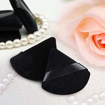 6 Pieces Velour Powder Puff for Flawless Makeup Application