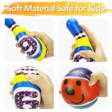 iPlay, iLearn Soft Foam Bowling Set for Toddlers - Fun & Safe!