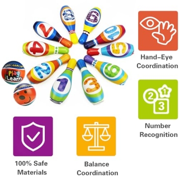 iPlay, iLearn Soft Foam Bowling Set for Toddlers - Fun & Safe!