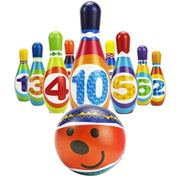 iPlay, iLearn Soft Foam Bowling Set for Toddlers - Fun & Safe!