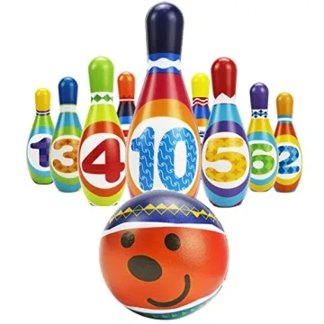 iPlay, iLearn Soft Foam Bowling Set for Toddlers - Fun & Safe!