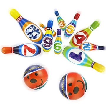 iPlay, iLearn Soft Foam Bowling Set for Toddlers - Fun & Safe!
