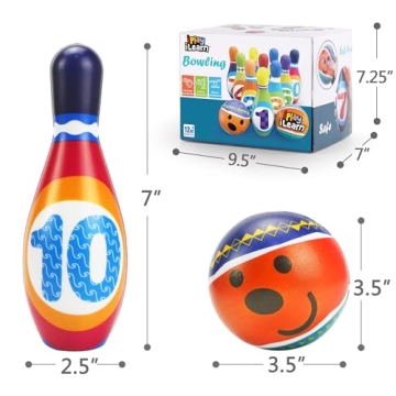 iPlay, iLearn Soft Foam Bowling Set for Toddlers - Fun & Safe!