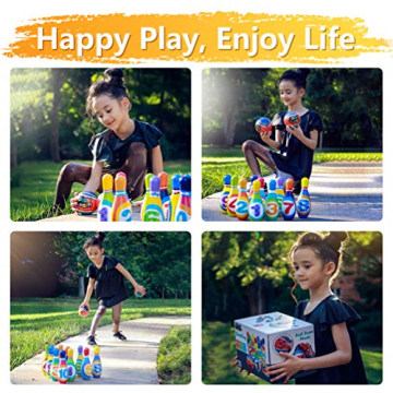 iPlay, iLearn Soft Foam Bowling Set for Toddlers - Fun & Safe!