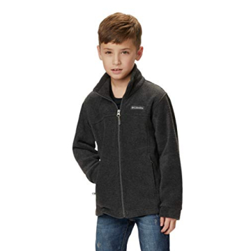 Columbia Toddler Boys Steens Mt II Fleece Jacket in Charcoal Heather for Ultimate Comfort