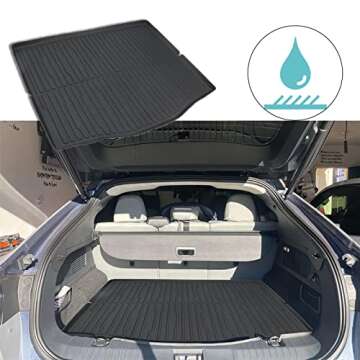 AOSKonology Mustang Mach-E All Weather Trunk Mat, 3D Cargo Liner Rear Floor Mat (2021-2023, Foldable...