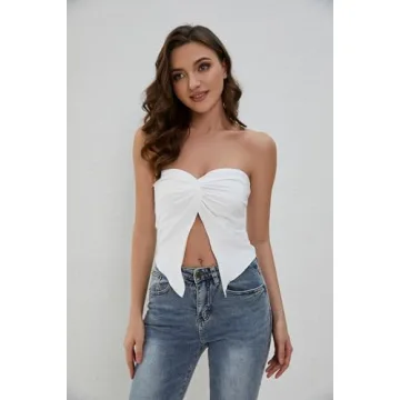 MISSACTIVER Women's Sexy Twist Front Tube Top for Summer