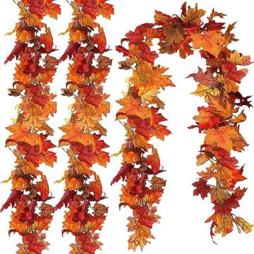 CQURE Fall Leaf Garlands - Perfect for Autumn Decor
