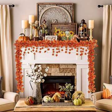 CQURE Fall Leaf Garlands - Perfect for Autumn Decor