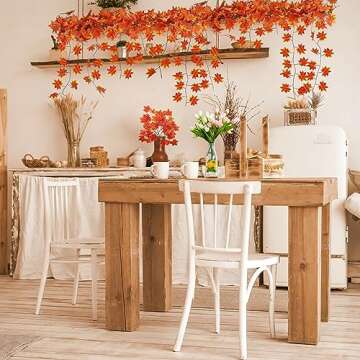 CQURE Fall Leaf Garlands - Perfect for Autumn Decor