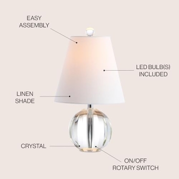 JONATHAN Y Goddard LED Table Lamp for Home Decor