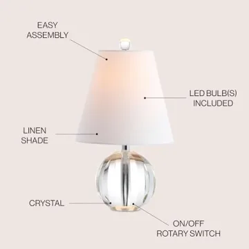 JONATHAN Y Goddard LED Table Lamp for Home Decor