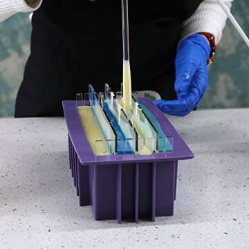 Complete Soap Making Kit - Flexible Mold, Wood Box, and Cutters