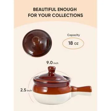 LIFVER French Onion Soup Bowls Set of 4 - Durable & Stylish