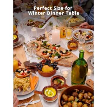 LIFVER French Onion Soup Bowls Set of 4 - Durable & Stylish