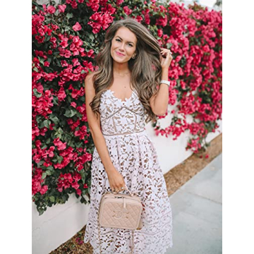 AlvaQ Elegant Women's Lace Midi Dress for Summer Events