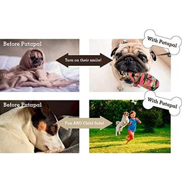 Pata Pal Eco-Friendly Durable Squeaky Dog & Puppy Pet Chew Toy for, Training, Teething and Exercise (T-Bone)