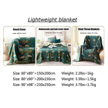 MSGKV Boho Cotton Throw Blanket for Cozy Comfort