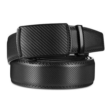 Lavemi Men's Leather Ratchet Belt, Cut to Fit, Gift Box