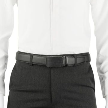 Lavemi Men's Leather Ratchet Belt, Cut to Fit, Gift Box