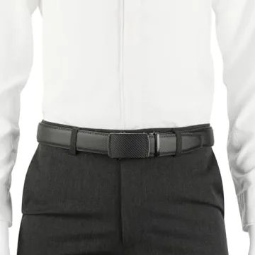 Lavemi Men's Leather Ratchet Belt, Cut to Fit, Gift Box