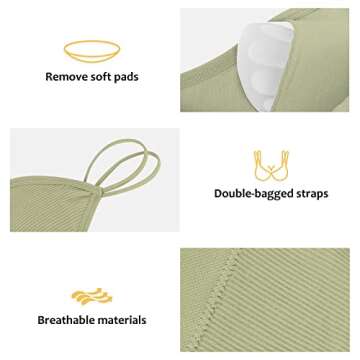 Omisy 4 Vibrant V Neck Cami Bra Bralettes for Women, Comfort & Style