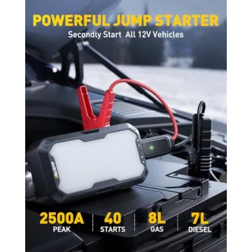 AUXITO 2500A Jump Starter & Camping Light
