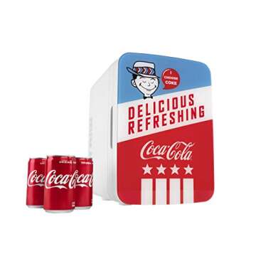 Cooluli Retro Coca-Cola Mini Fridge for Travel or Office