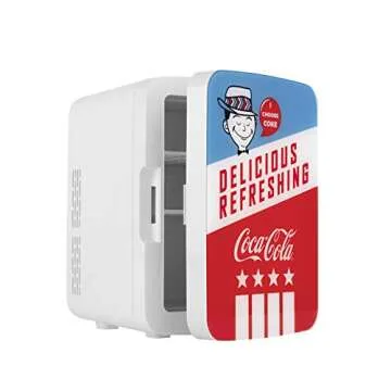 Cooluli Retro Coca-Cola Mini Fridge for Travel or Office