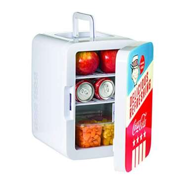 Cooluli Retro Coca-Cola Mini Fridge for Travel or Office