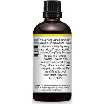 Plant Therapy Ylang Ylang Extra Essential Oil. 100% Pure, Undiluted, Therapeutic Grade. 100 ml (3.3 oz).
