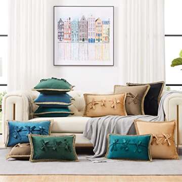 GIGIZAZA Velvet Decorative Pillow Covers - 2 Pack