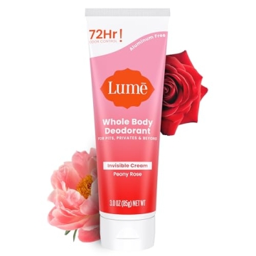 Lume Whole Body Deodorant - Invisible Cream Tube - 72 Hour Odor Control - Aluminum Free, Baking Soda...