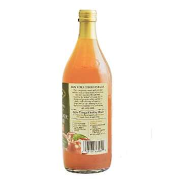 100% Raw Unfiltered Organic Apple Cider Vinegar with 'The Mother' - 34 Oz (2 Pack) - Rich in Probiot...
