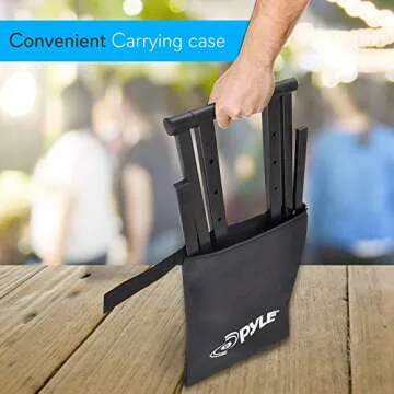 Pyle Portable Folding Laptop Stand for DJs and Gamers