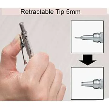Pentel GraphGear 1000 Automatic Mechanical Drafting Pencil 0.5 mm - Includes Lead Refills & Eraser - Chiseled Metallic Grip with Soft Pads