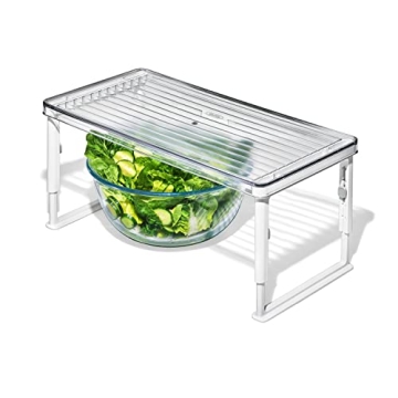 OXO Good Grips Adjustable Fridge Shelf Riser for Organizing