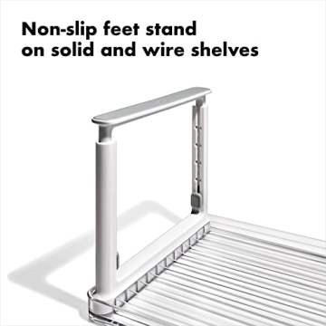 OXO Good Grips Adjustable Fridge Shelf Riser for Organizing