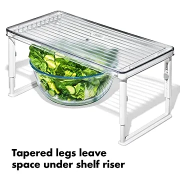OXO Good Grips Adjustable Fridge Shelf Riser for Organizing