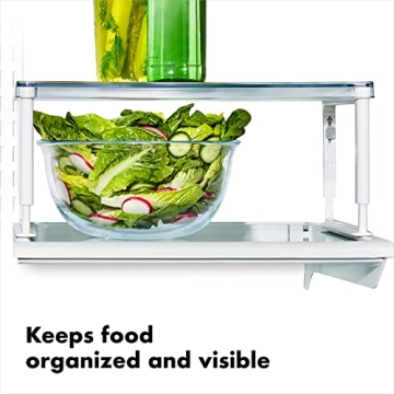 OXO Good Grips Adjustable Fridge Shelf Riser for Organizing
