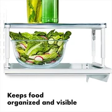 OXO Good Grips Adjustable Fridge Shelf Riser for Organizing