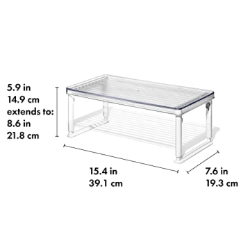 OXO Good Grips Adjustable Fridge Shelf Riser for Organizing