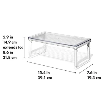 OXO Good Grips Adjustable Fridge Shelf Riser for Organizing