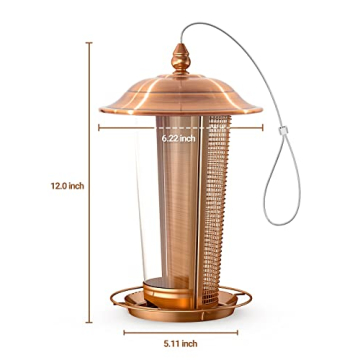 Sahara Sailor Bird Feeder Squirrel Proof Outdoor Copper