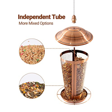 Sahara Sailor Bird Feeder Squirrel Proof Outdoor Copper