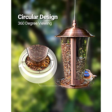 Sahara Sailor Bird Feeder Squirrel Proof Outdoor Copper