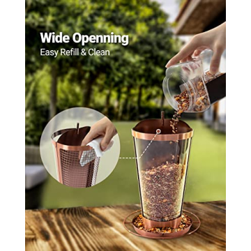 Sahara Sailor Bird Feeder Squirrel Proof Outdoor Copper